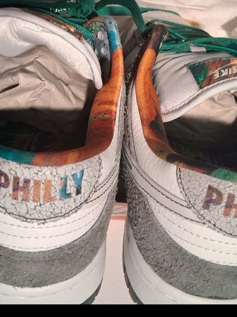 Nike Mens 'Philly' White & Teal Accent Sneakers Sz 8.5